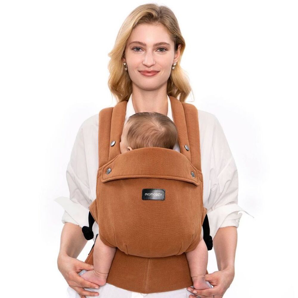 Momcozy Baby Carrier with Natural Cotton Linen - Sepia